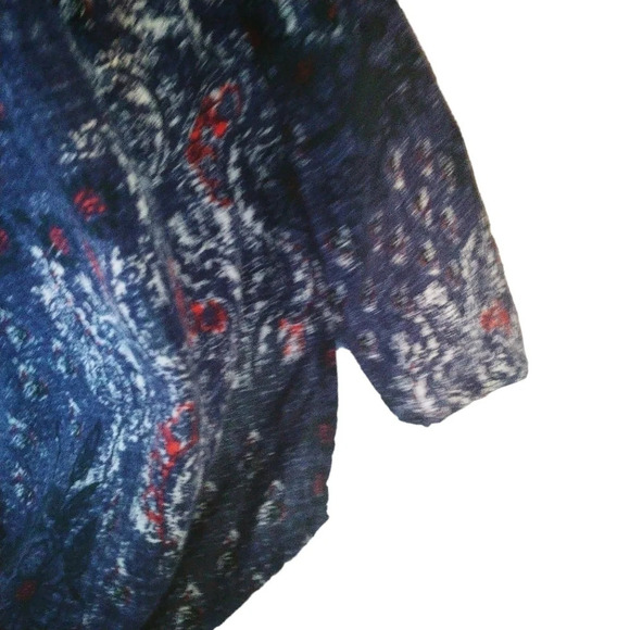 Le Grenier Button Down Blouse Blue Ted White  M - Picture 5 of 9